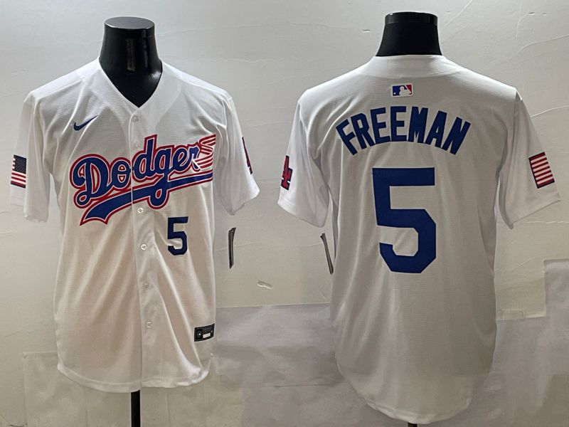 Men Los Angeles Dodgers #5 Freeman White Second generation Joint Name Nike 2025 MLB Jersey style 2->los angeles dodgers->MLB Jersey